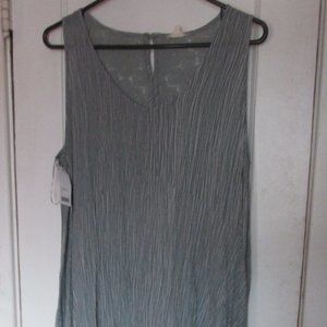 Philanthropy Mystree Tank Tunic Lace Grey Asymmetrical